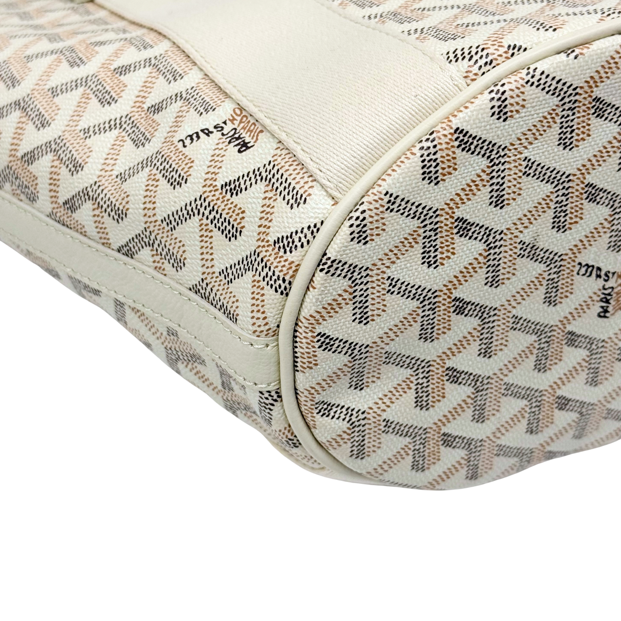 Goyard Goyardine Belharra PM Sand Tote Palladium Hardware (pre-owned)