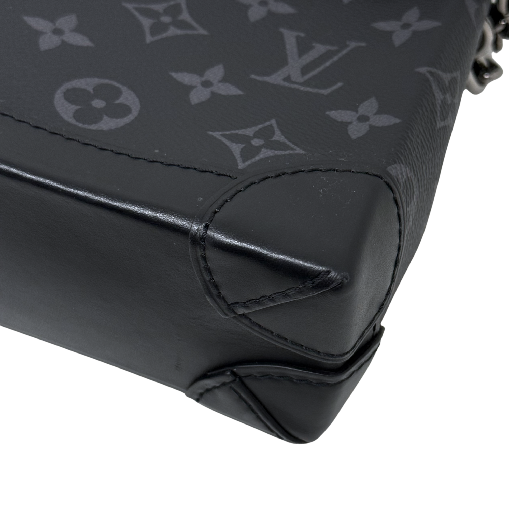 Louis Vuitton Nano Steamer Black Monogram Canvas Top Handle Bag (pre-owned)