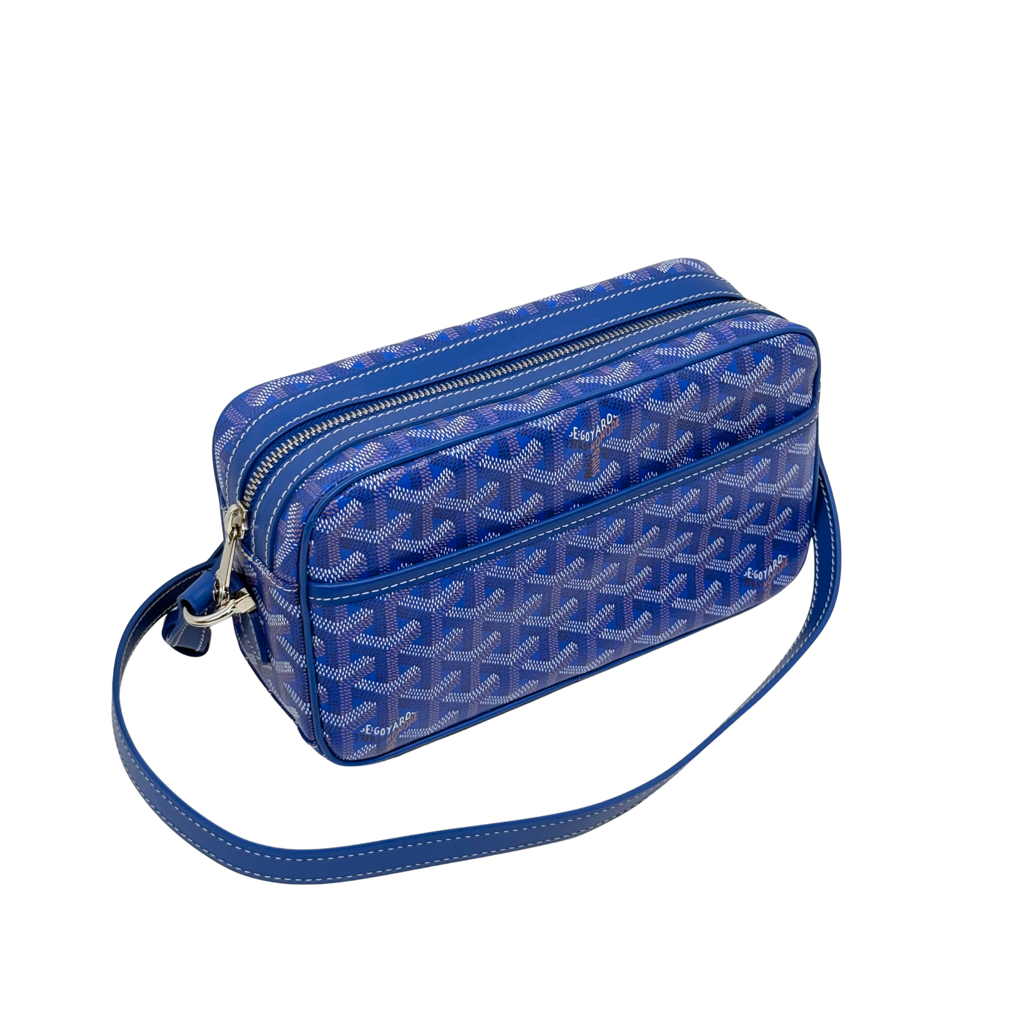 Goyard Cap Vert Bag Coated Canvas crossbody bag Blue(pre-owned)