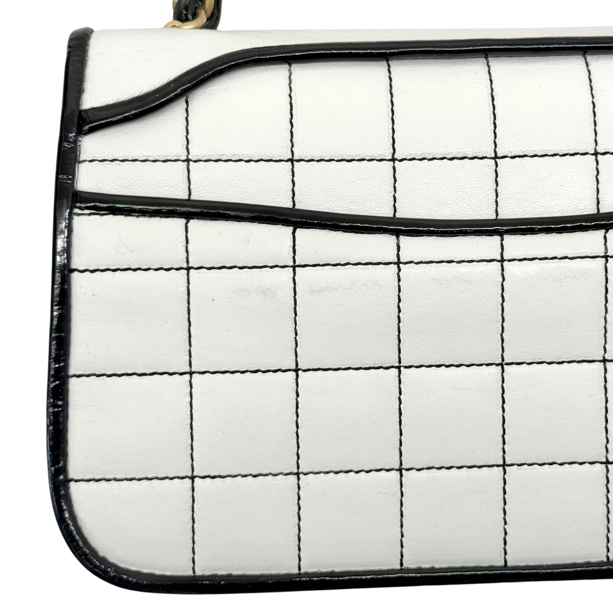Chanel White Black Bag