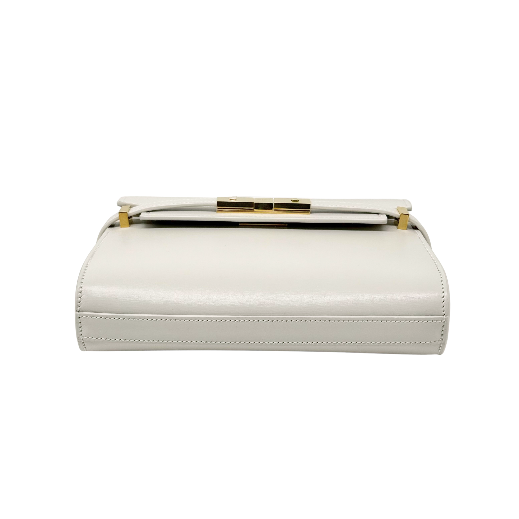 YSL Yves Saint Laurent Paris Cream Leather Manhattan Shoulder Bag (brand new)