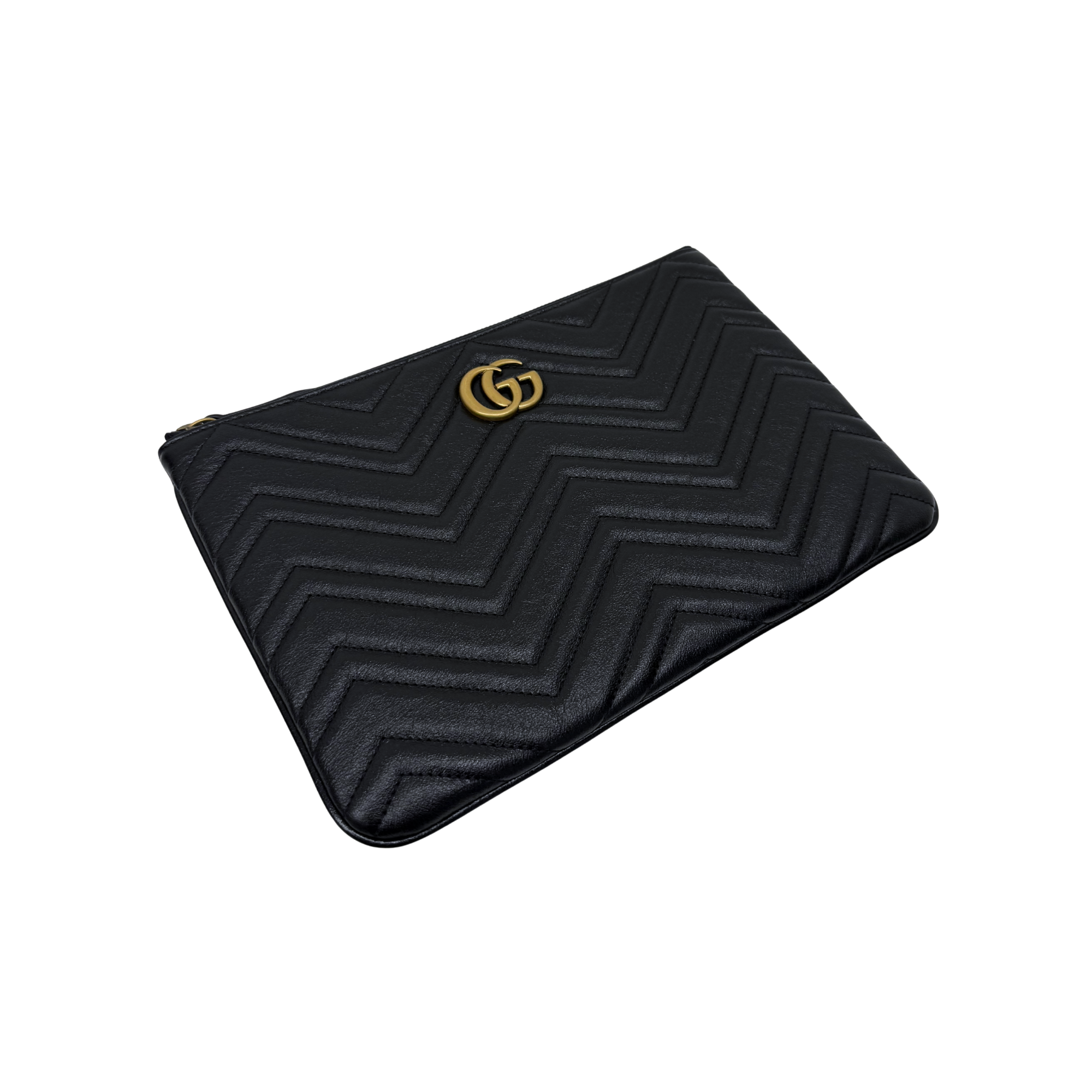 Gucci GG Marmont Matelasse Leather pouch black (brand new)