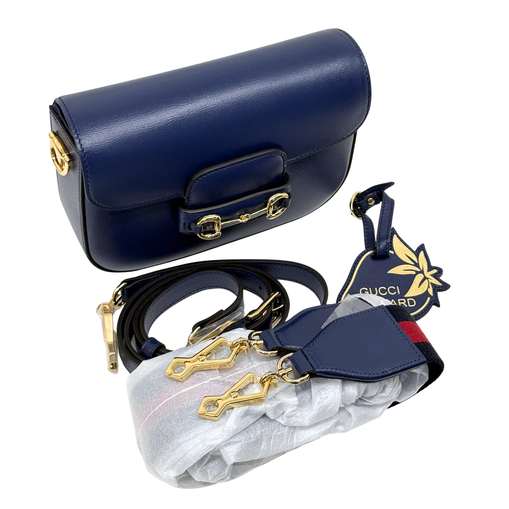 Gucci navy blue Horsebit 1955 shoulder bag (brand new)
