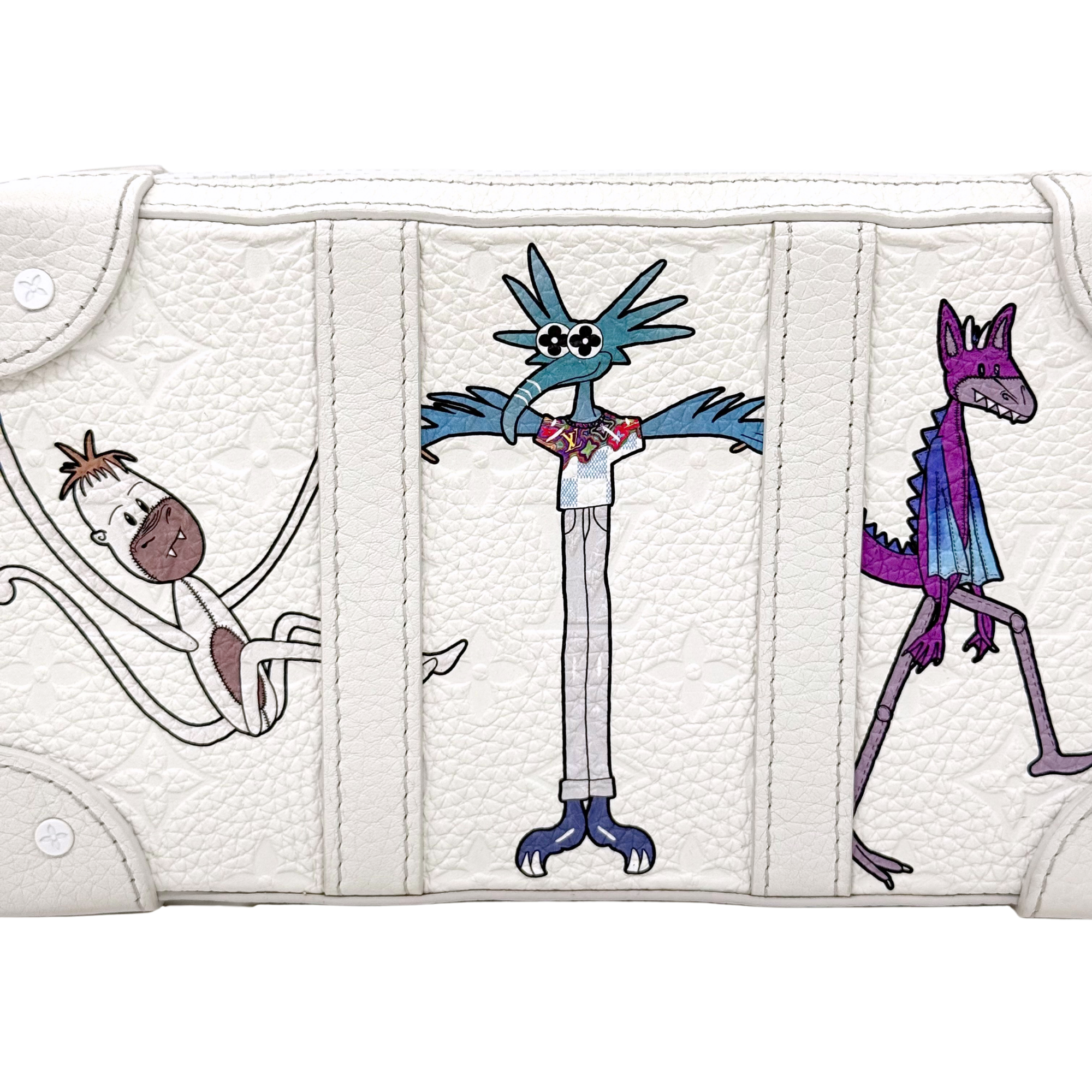 Louis Vuitton Soft Trunk LV Friends White Monogram Taurillon Leather Wallet (pre-owned)