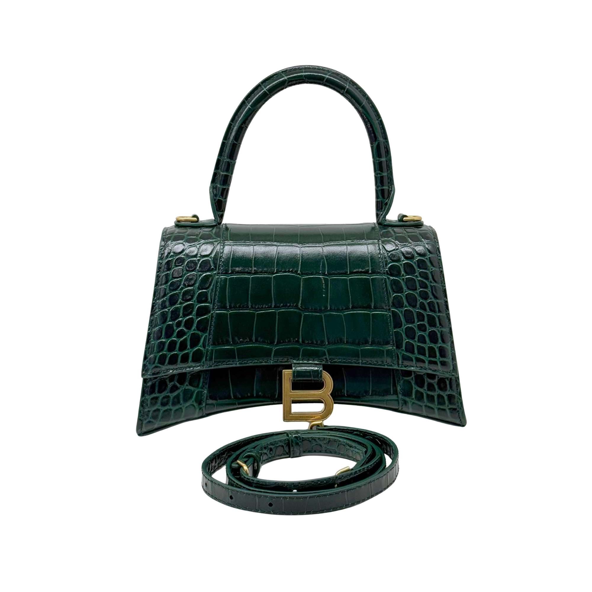 Balenciaga green bag top handle