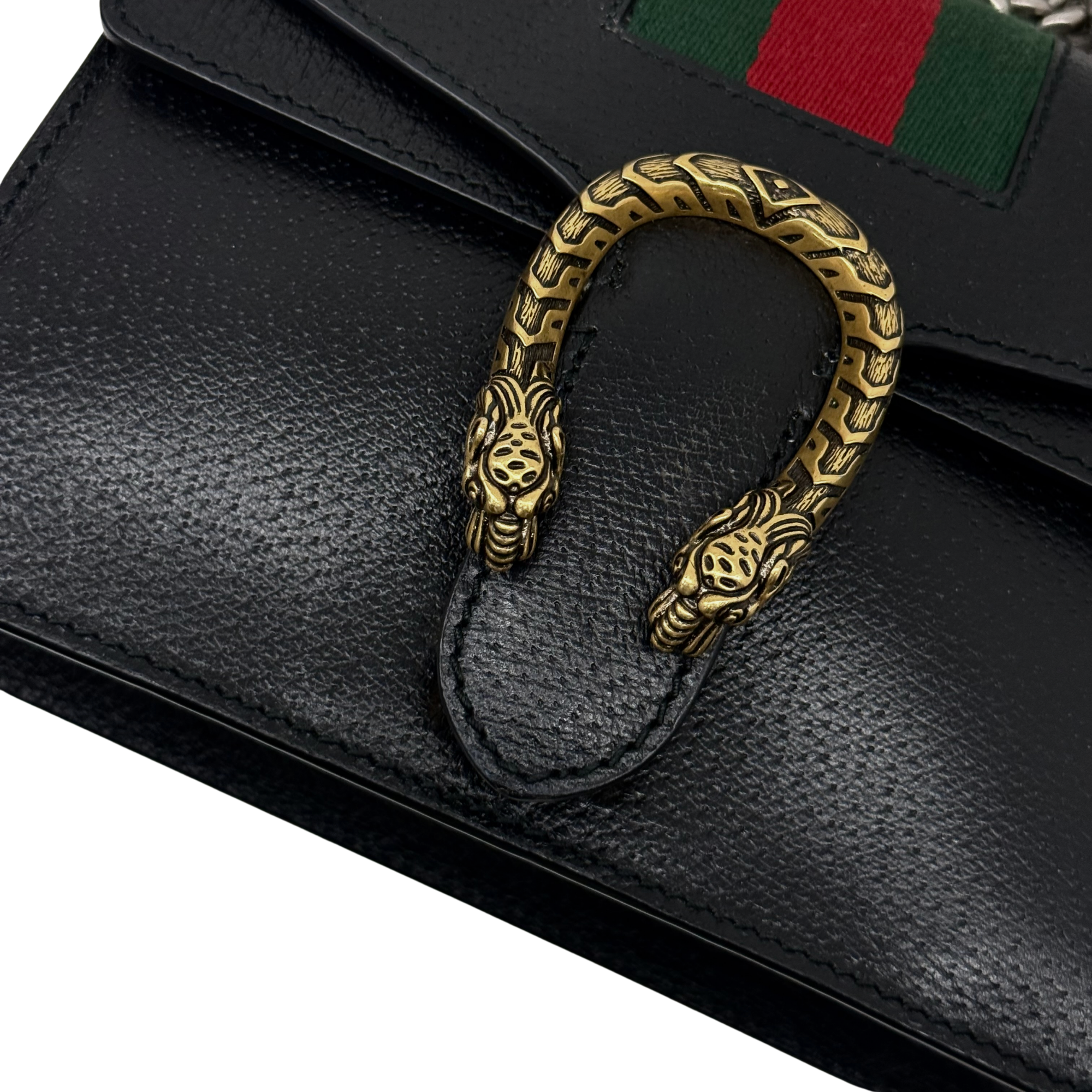 Gucci Black Mini Leather Dionysus Shoulder Bag (pre-owned)