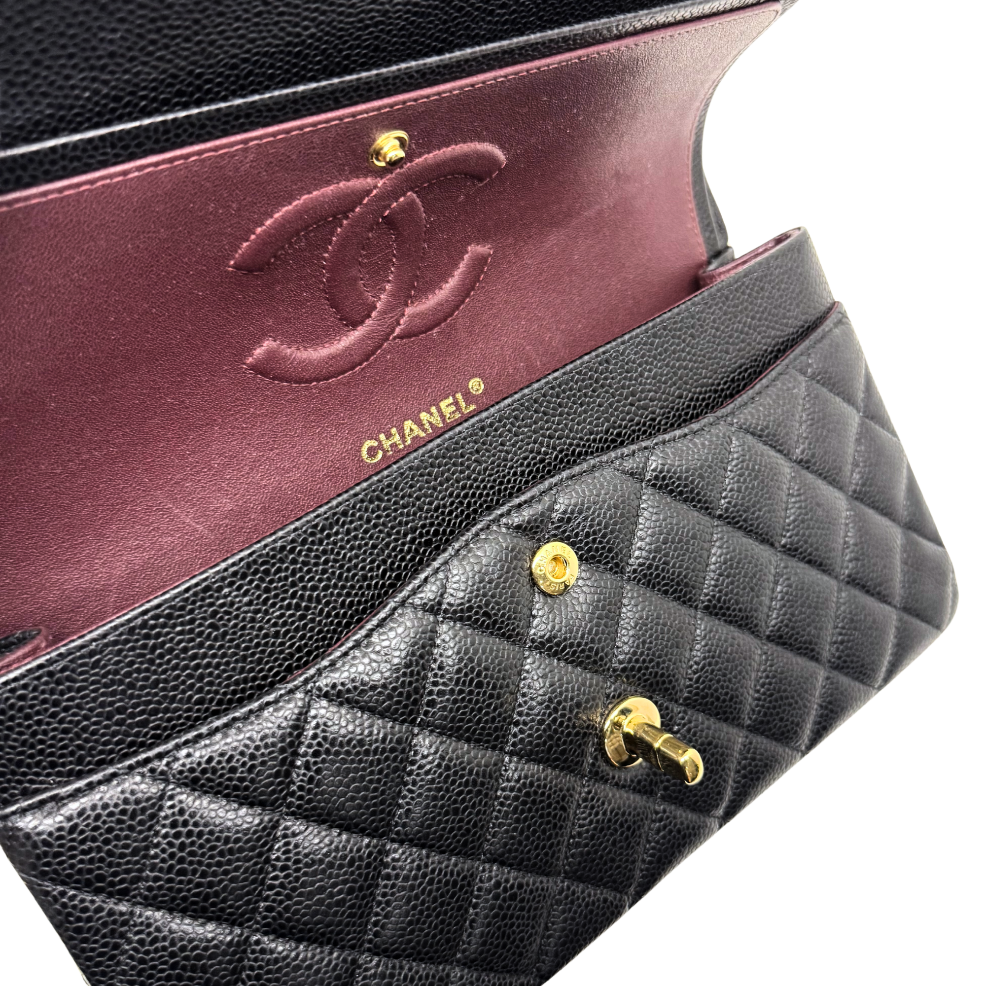 Chanel black sling bag medium
