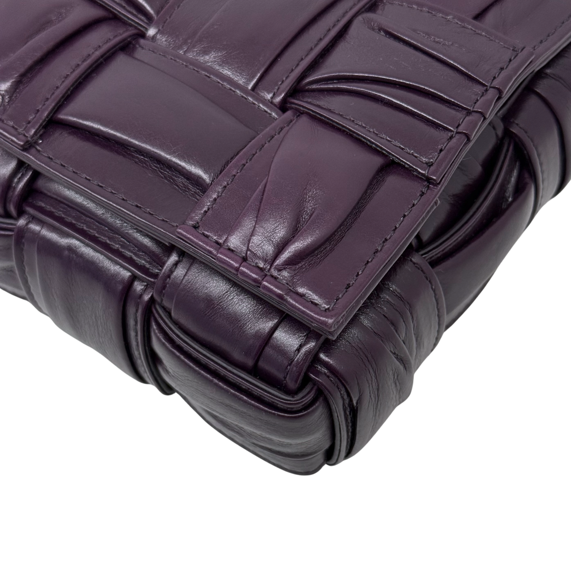 Bottega Veneta Small Cassette Cross-body Bag in Foulard Intreccio Leather (brand new)