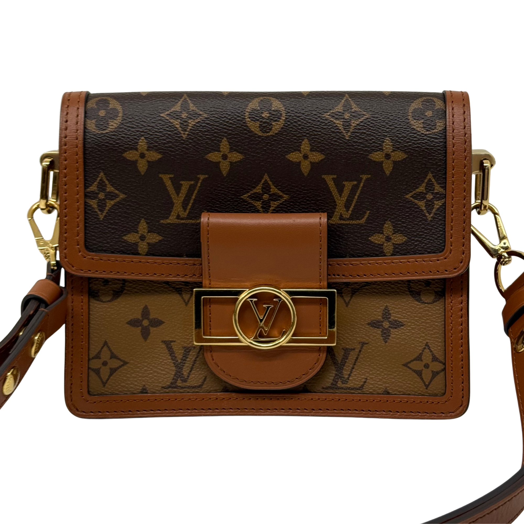 Louis Vuitton Dauphine Shoulder Bag Reverse Monogram Canvas Mini crossbody bag (pre-owned)