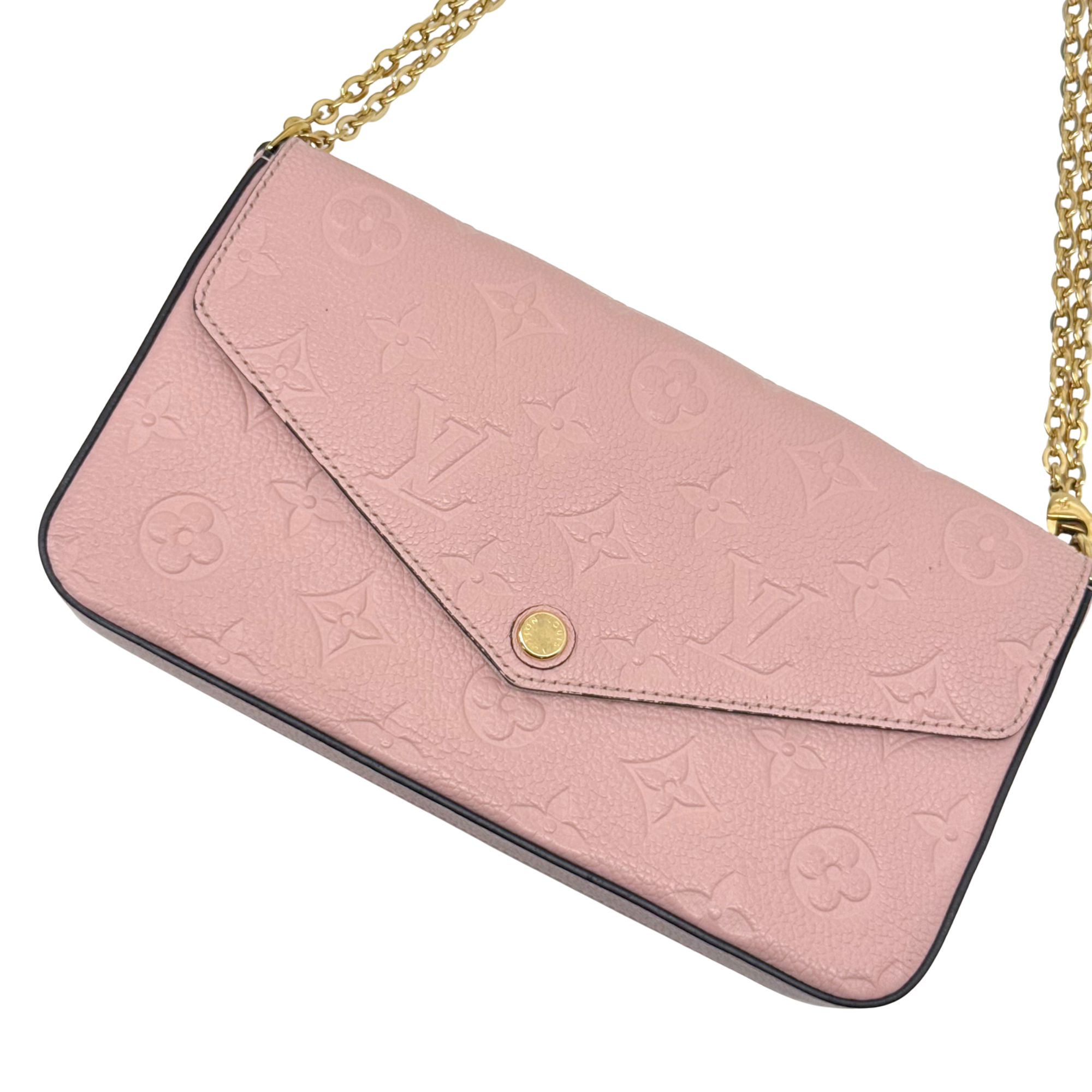 Louis Vuitton Pink Felicie Pochette Monogram Empreinte Leather crossbody bag (pre-owned)