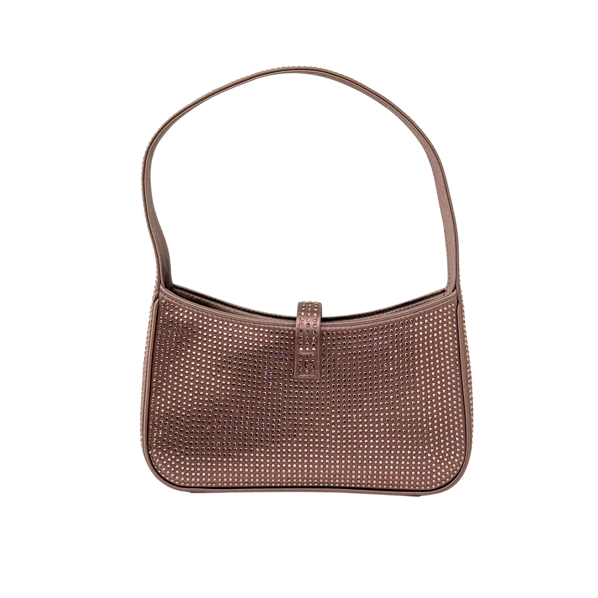 YSL Yves Saint Laurent Mini Le 5 À 7 Hobo Bag in Silk Satin & Crystals  (brand new)