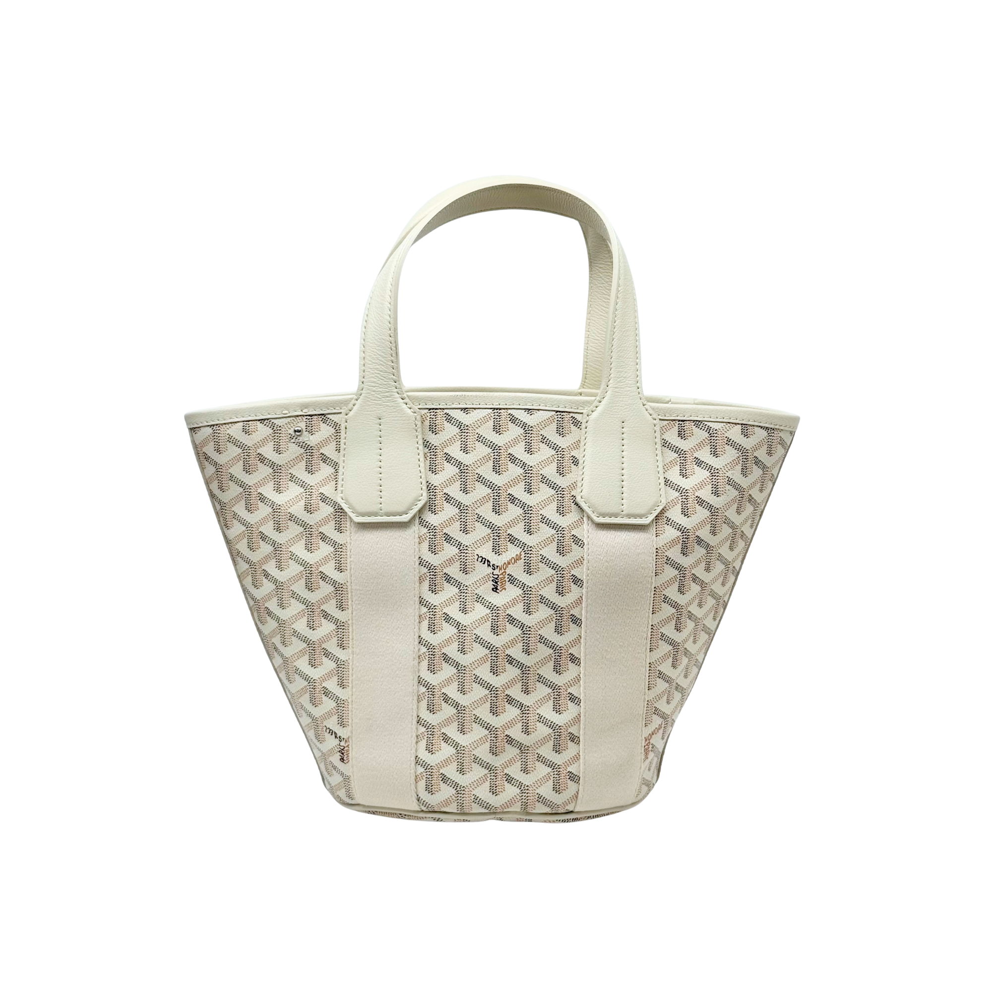 Goyard Goyardine Belharra PM Sand Tote Palladium Hardware (pre-owned)