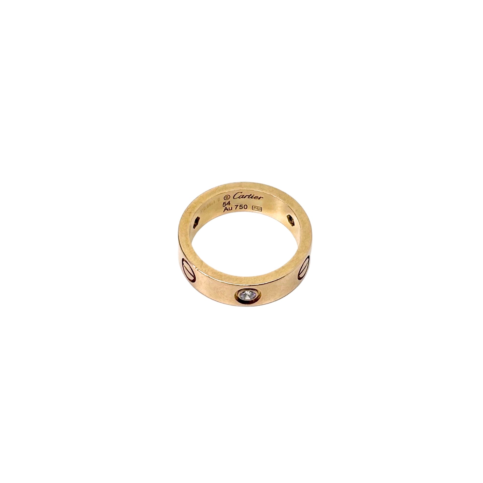 Cartier Love Ring 18k Yellow Gold with 3 Diamonds (pre-owned)