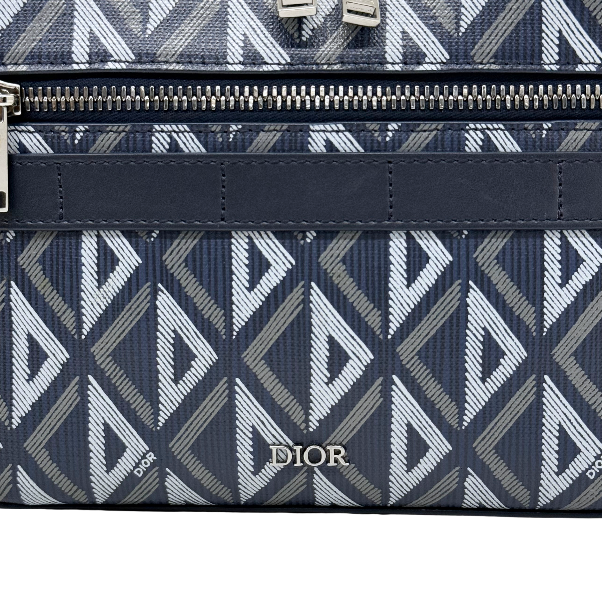 Dior Coated Canvas CD Diamond Safari Messenger Blue (brand new)