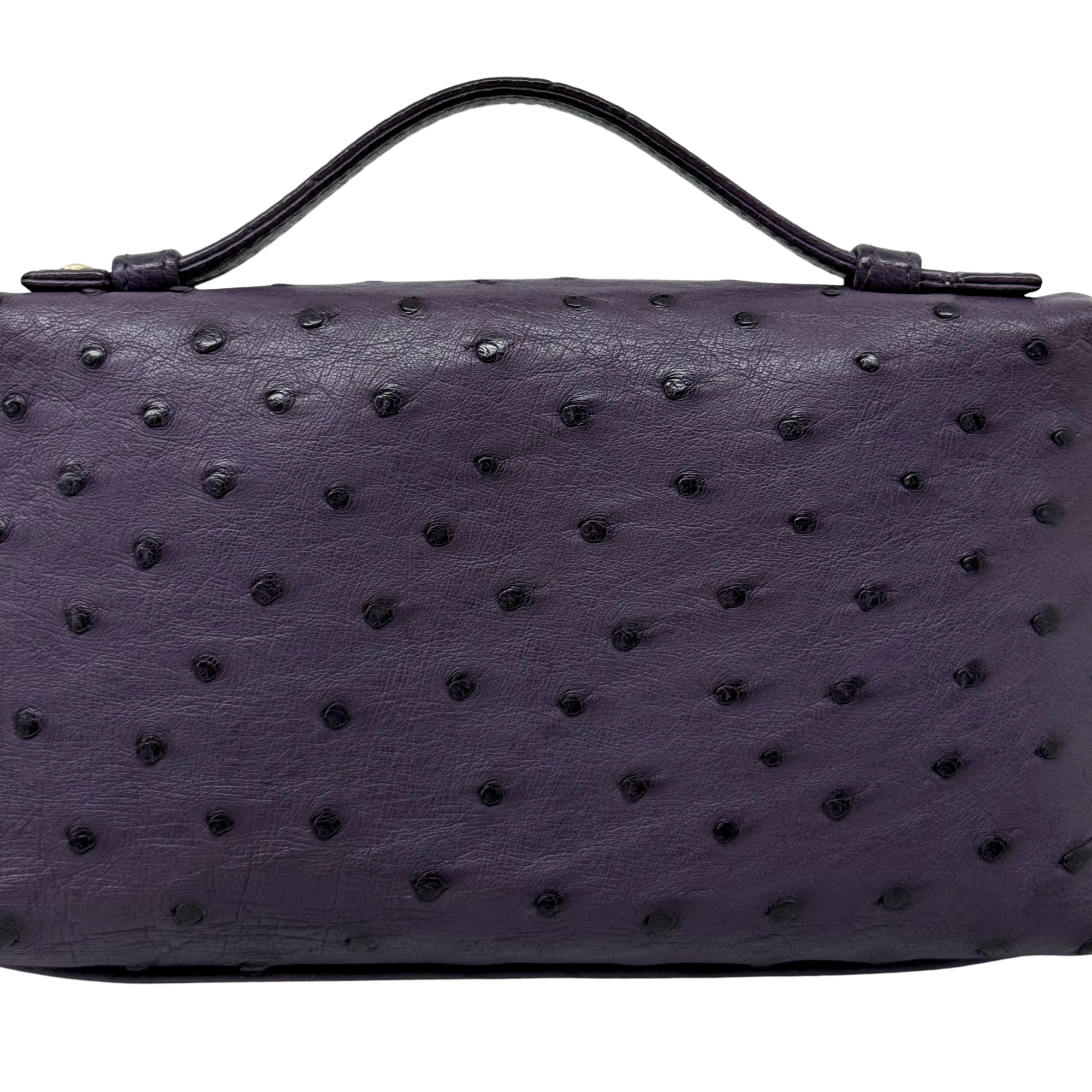 Loro Piana Violet Ostrich L19 Pouch (pre-owned)