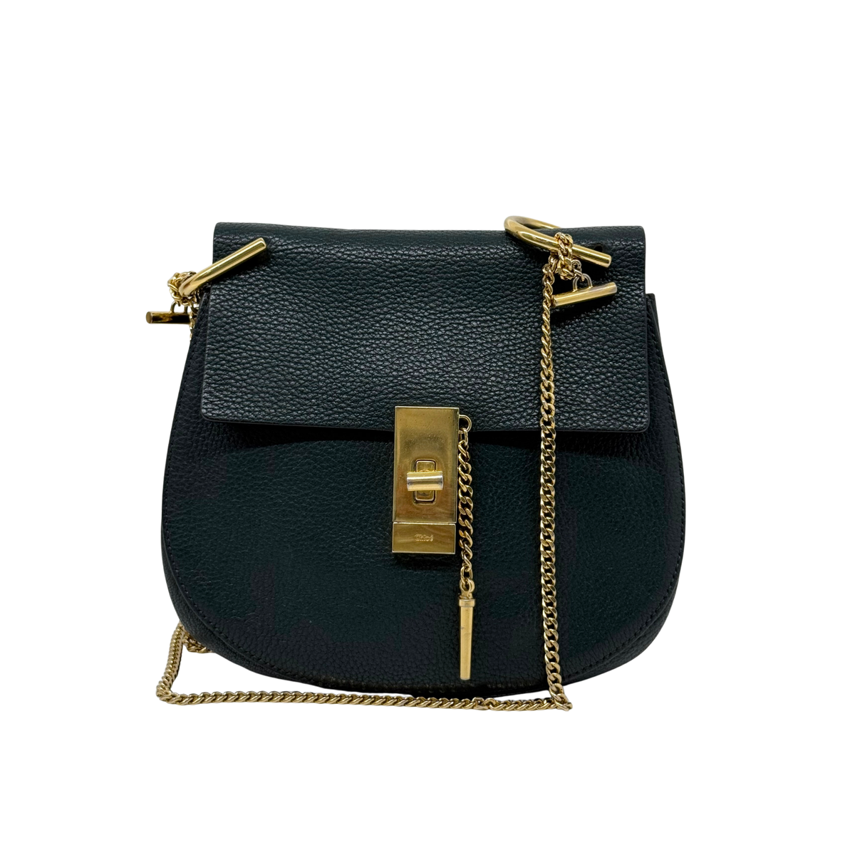 Chloe Green Leather Medium Drew Shoulder Bag (pre-owned)