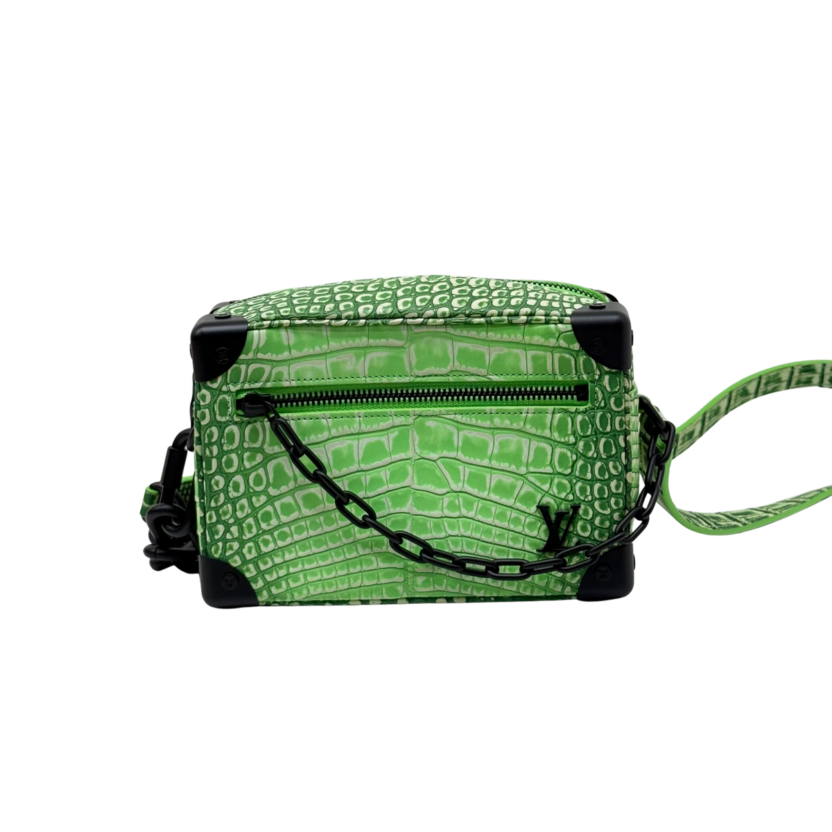 Louis Vuitton Mini Soft Crocodile Leather Trunk bag Neon Green (brand new)