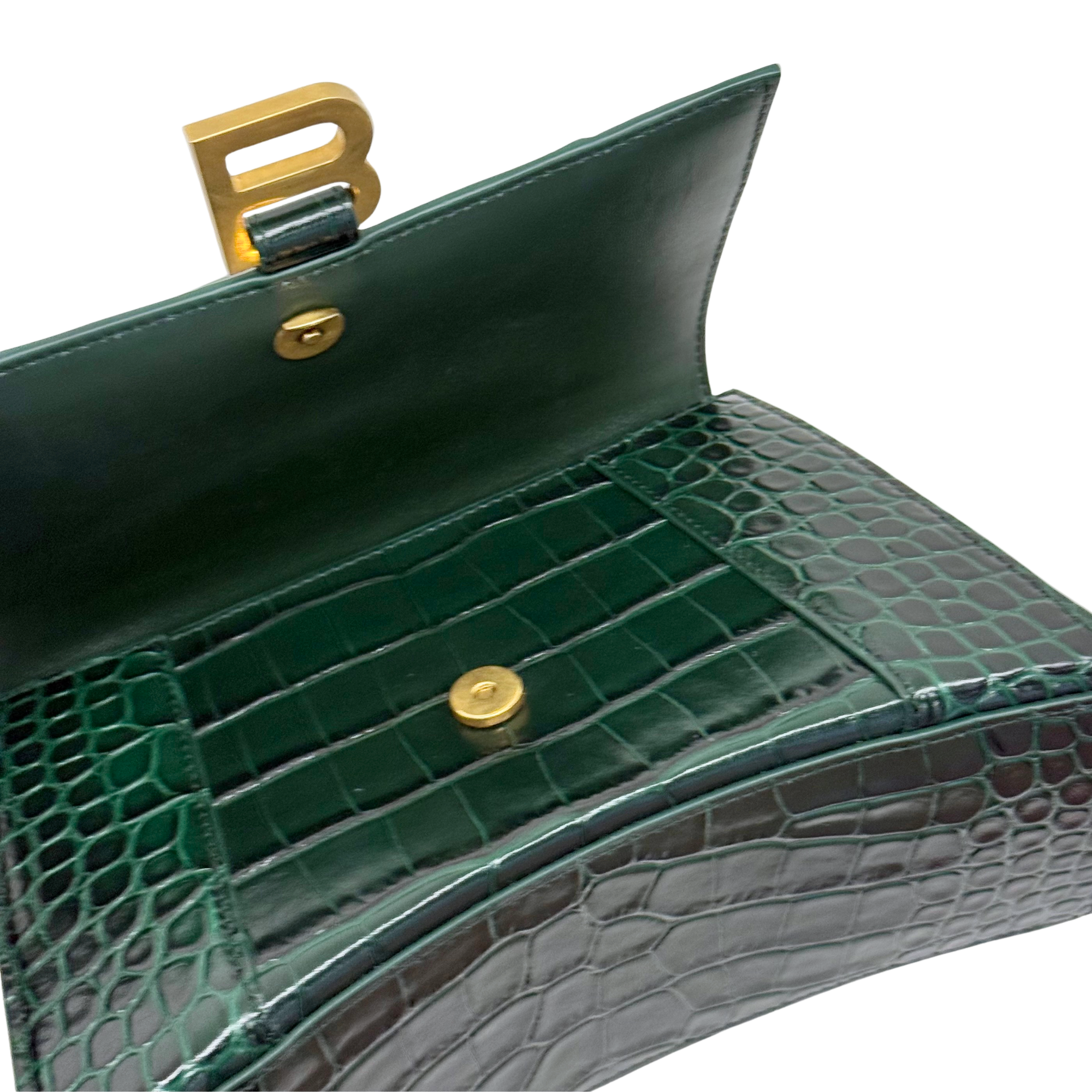 Balenciaga green bag top handle