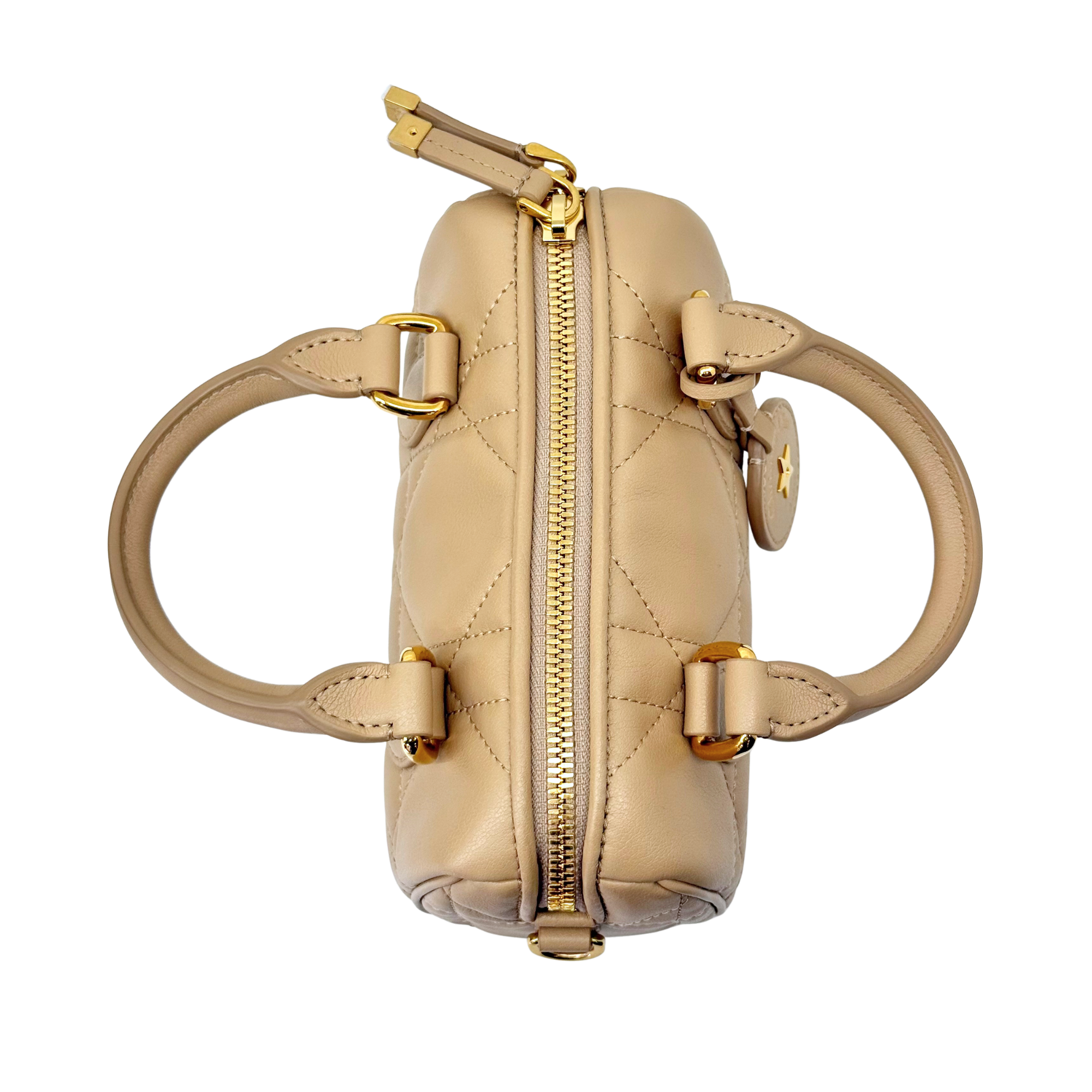 Dior Nano Dior Groove 17 Bag In Calfskin Leather With Gold Hardware Biscuit (brand new)