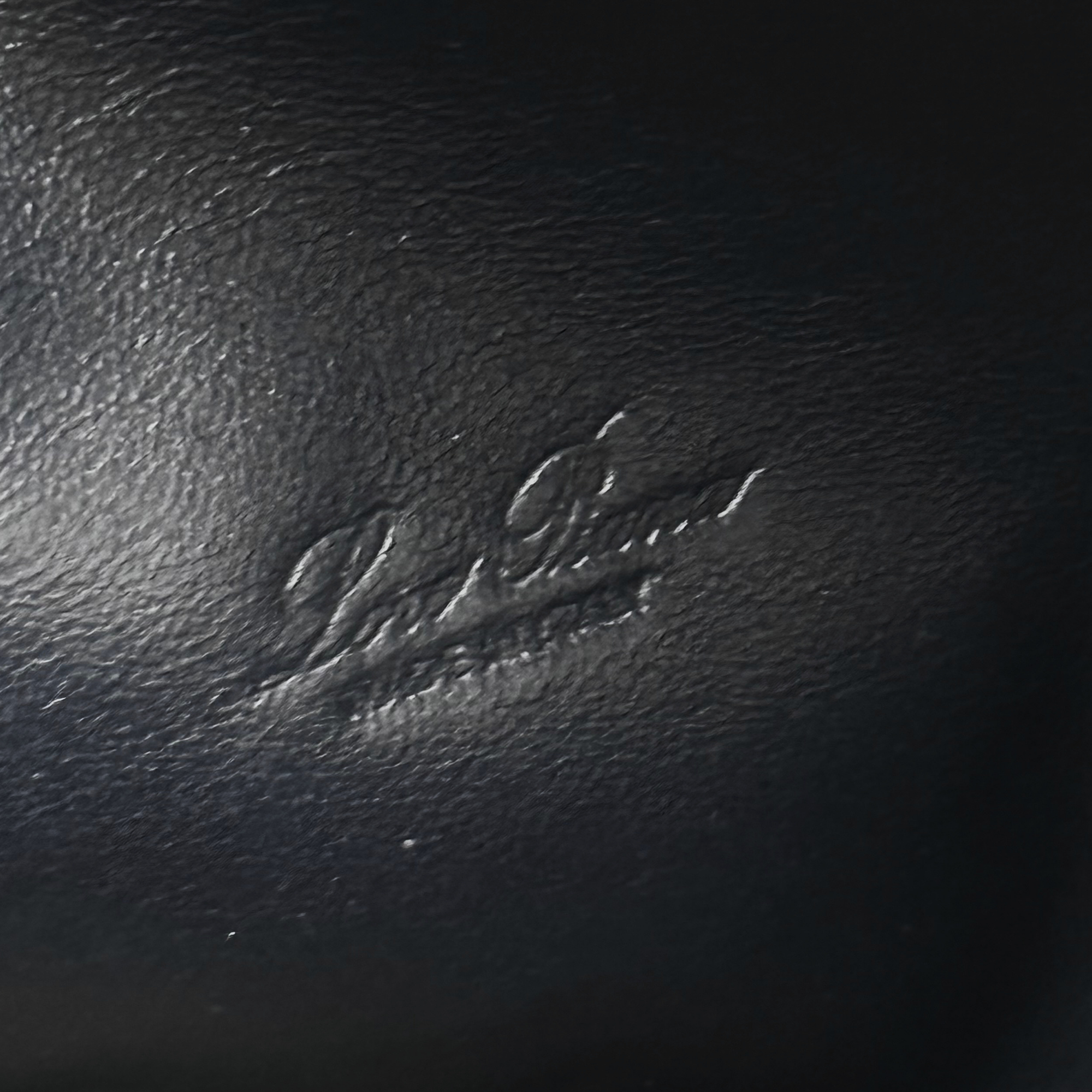 Black pebbled leather texture close-up