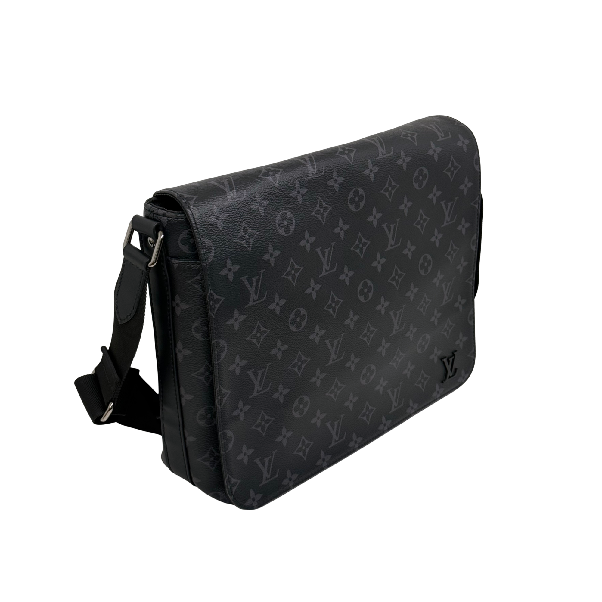 Louis Vuitton District Messenger Bag Monogram Eclipse Canvas MM crossbody bag black (pre-owned)