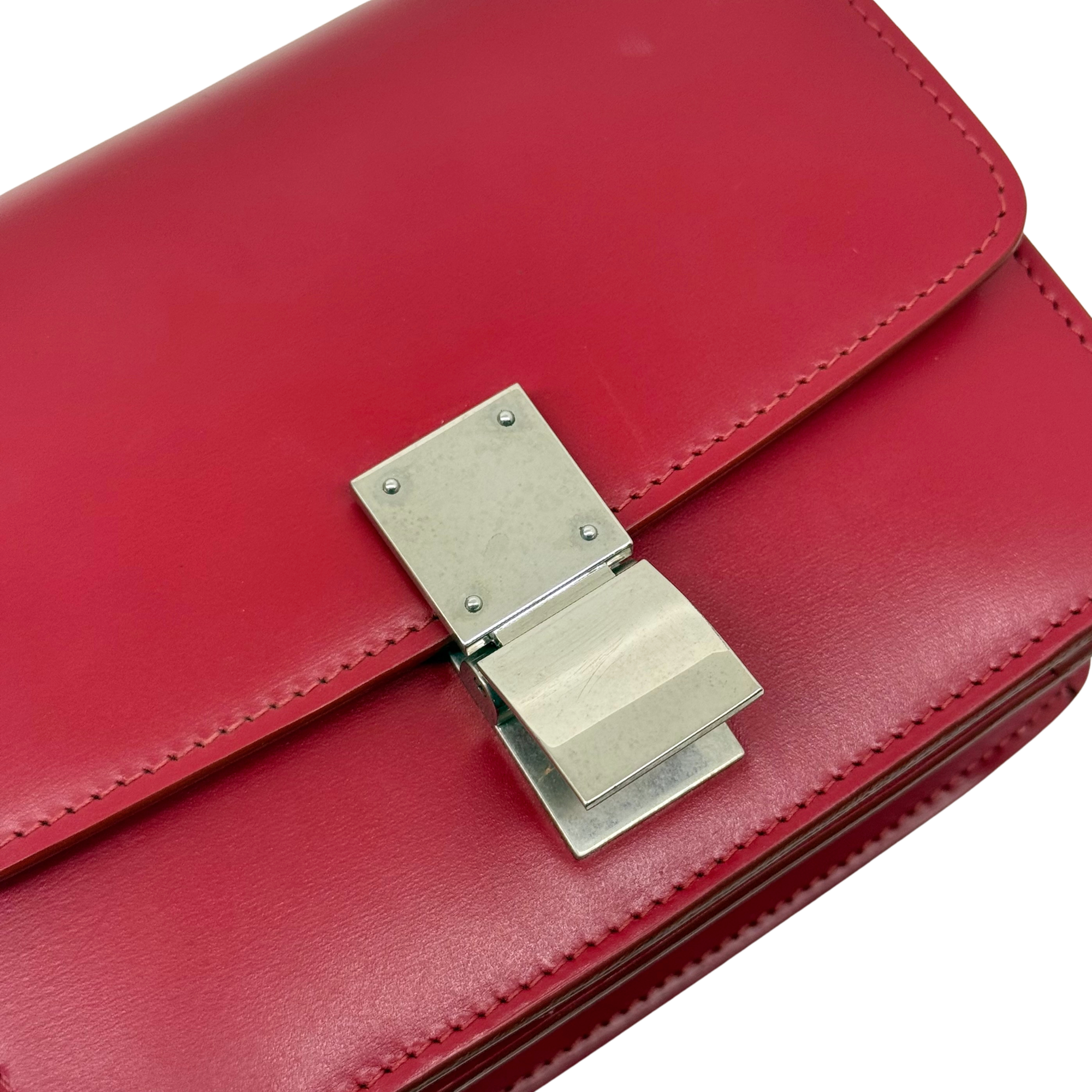 Celine Classic Box Small Red Calfskin Leather Shoulder Bag
(brand new)