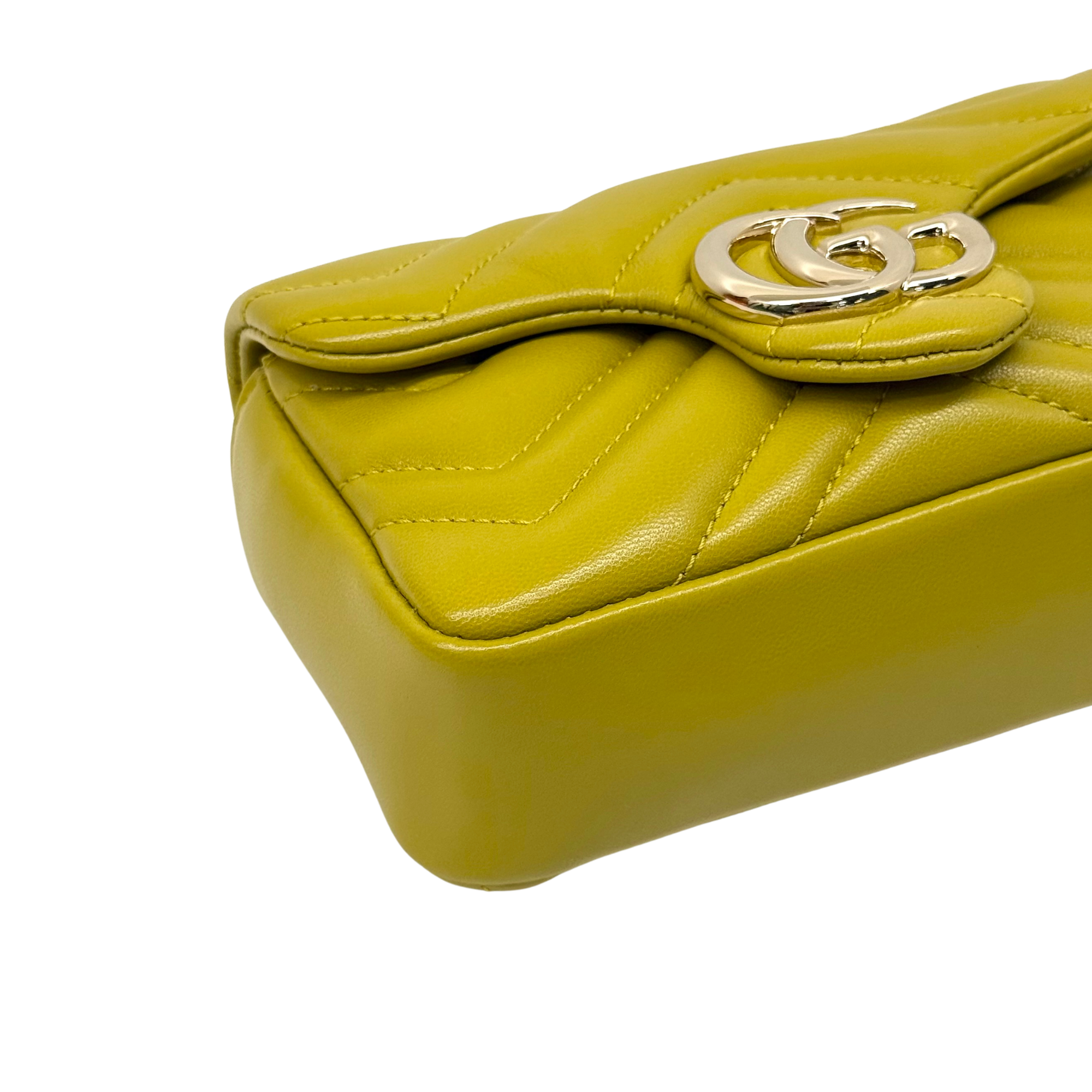Gucci GG Marmont matelassé leather yellow mini bag (brand new)