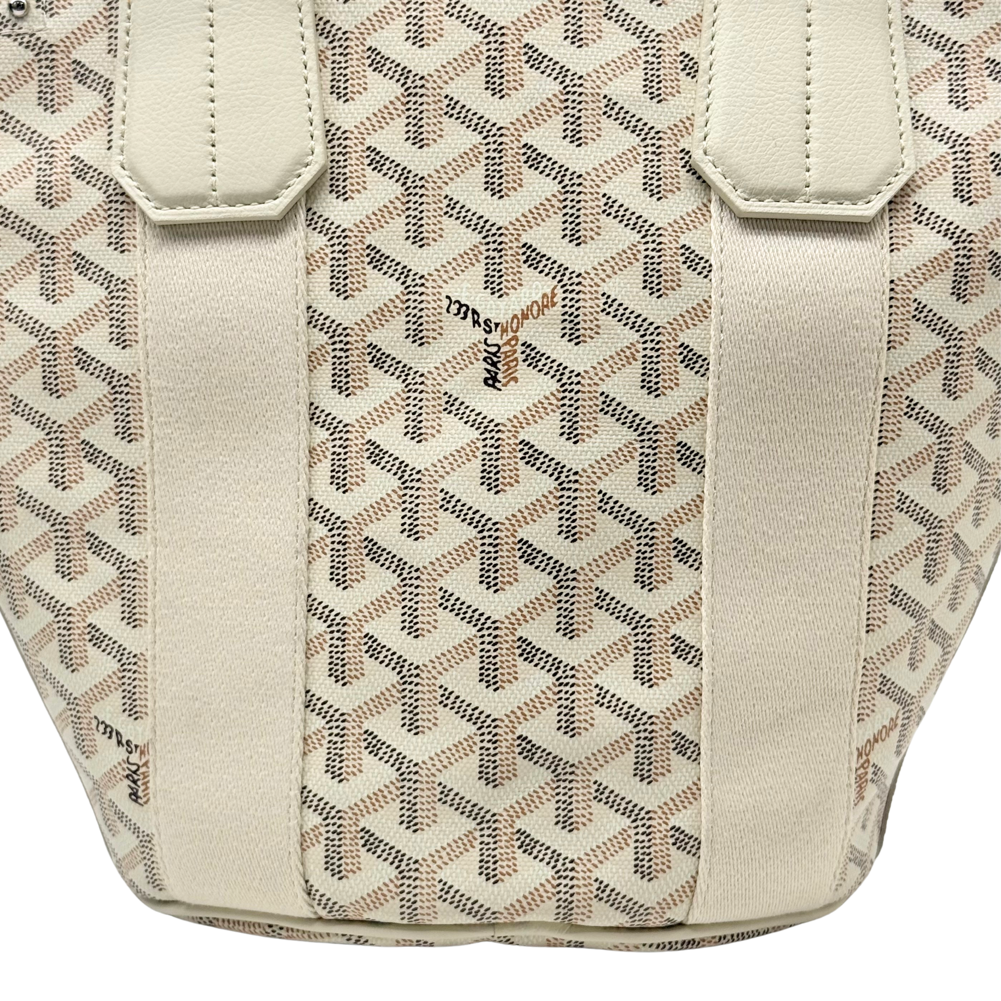 Goyard Goyardine Belharra PM Sand Tote Palladium Hardware (pre-owned)