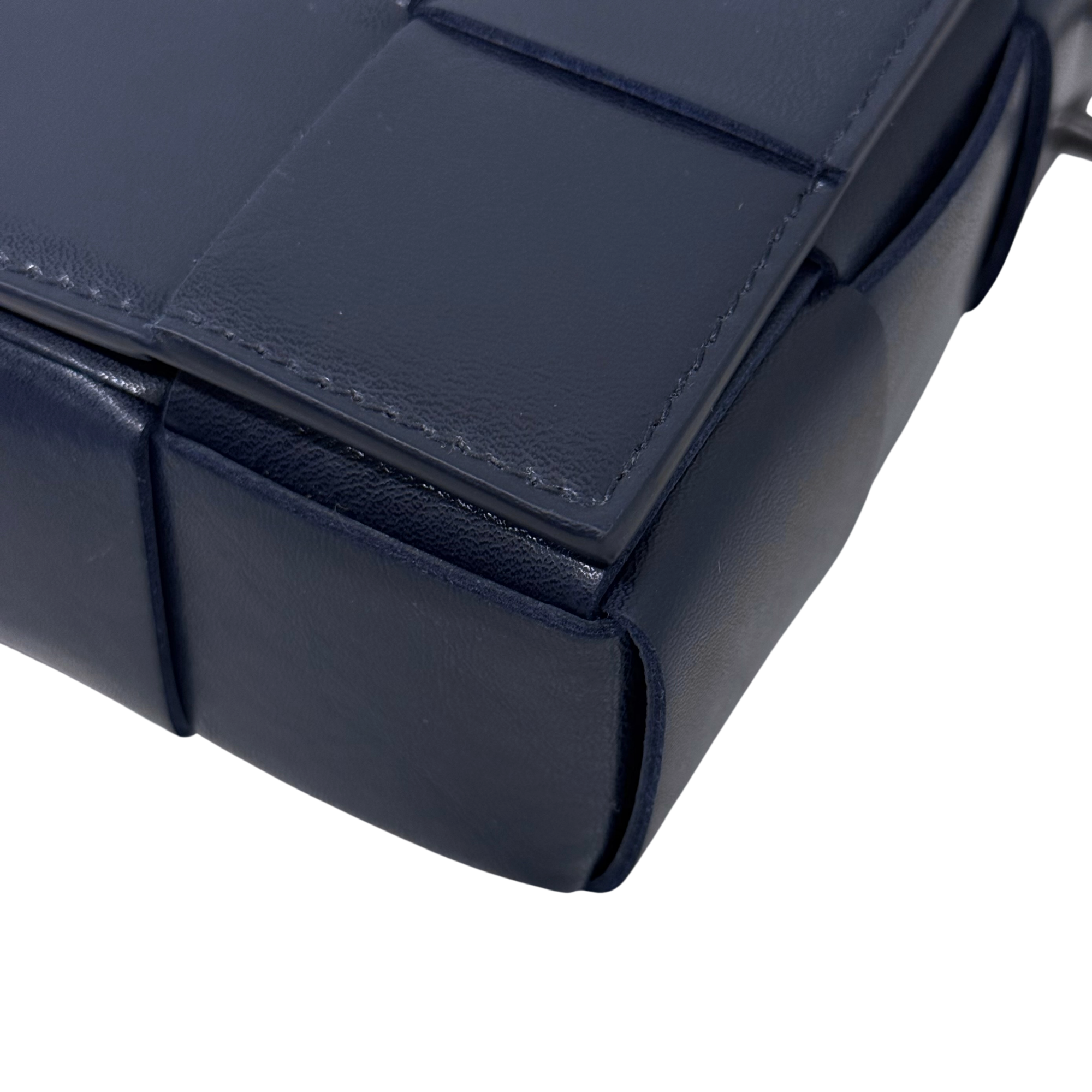 Bottega Veneta Leather Cassette Cross-Body Bag Navy Blue (brand new)