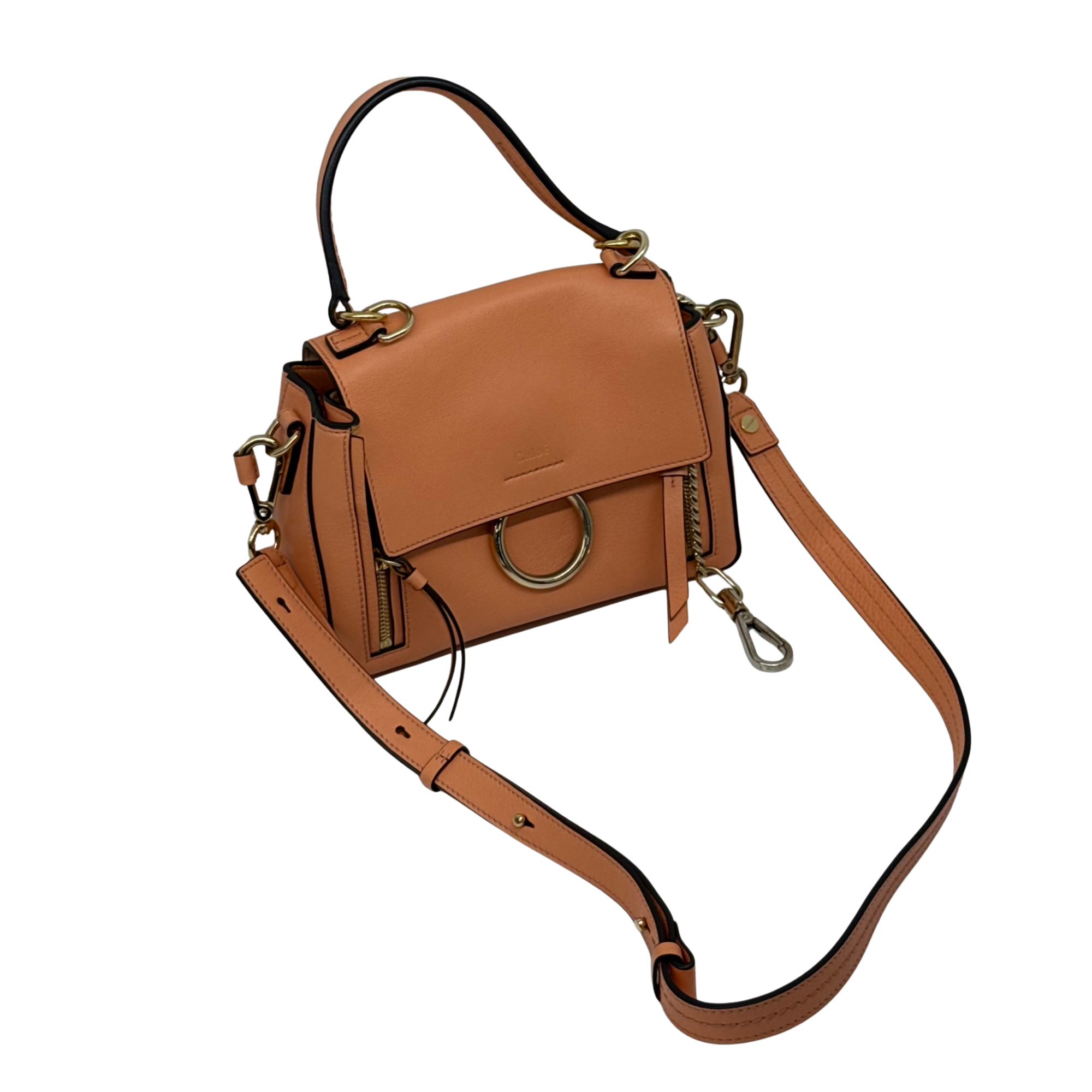 Celine Small Leather Faye Day satchel Bag Orange (pre-owned)