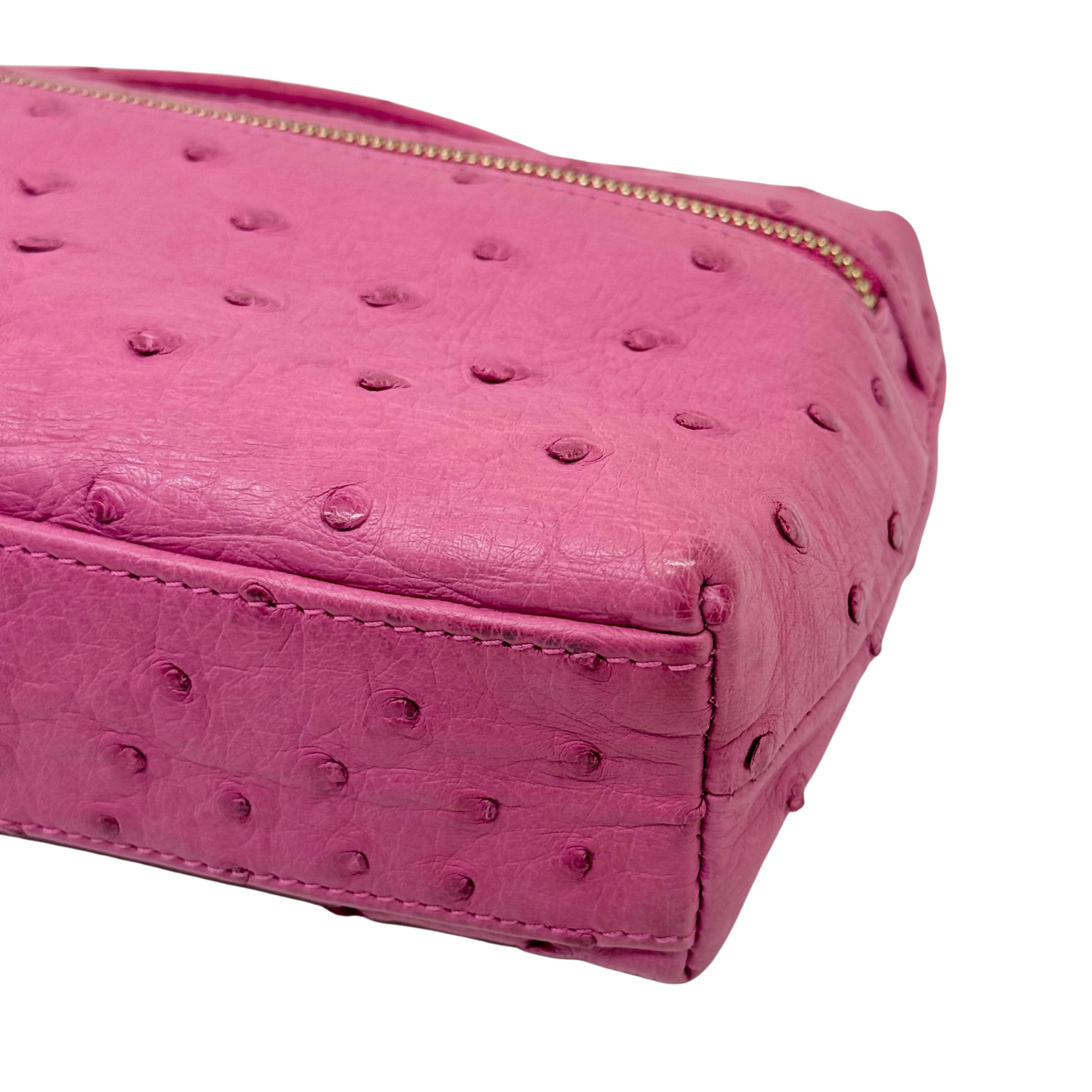 Loro Piana Pink Ostrich L19 Pouch (pre-owned)