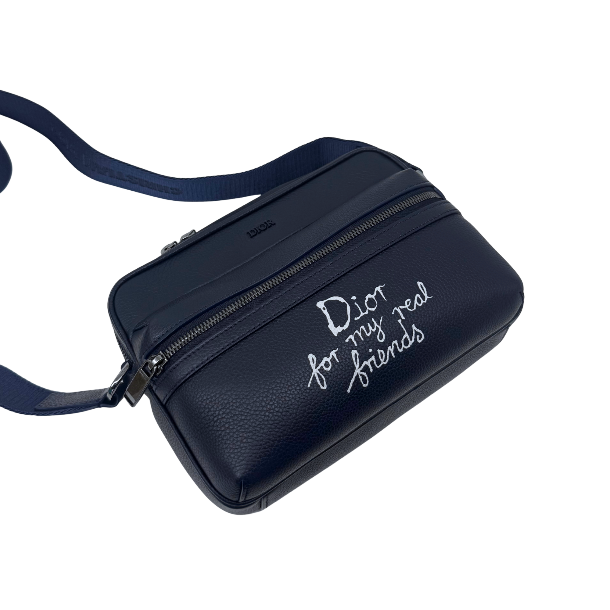 Dior x Hylton Nel Rider Navy Blue Leather Messenger Bag (brand new)