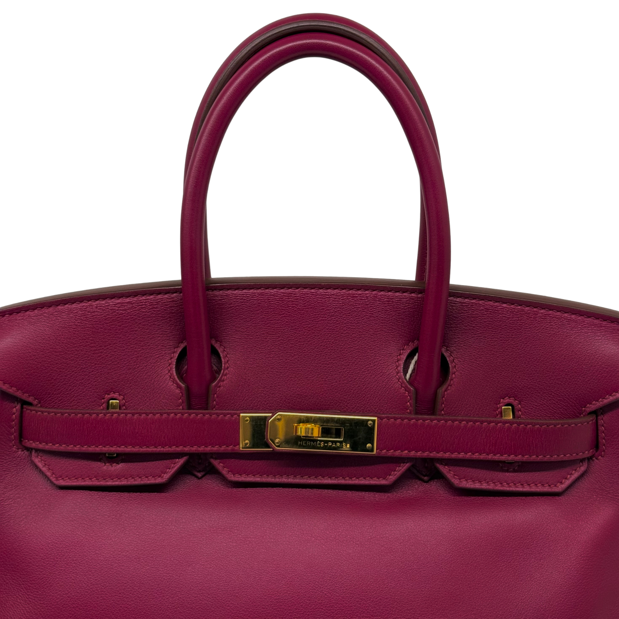 Hermès Birkin 30 magenta leather top-handle bag with gold-tone hardware